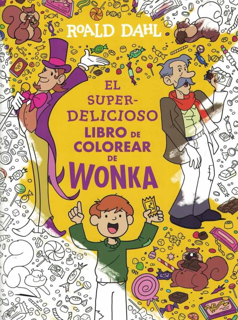 SUPERDELICIOSO LIBRO PARA COLOREAR DE WONKA