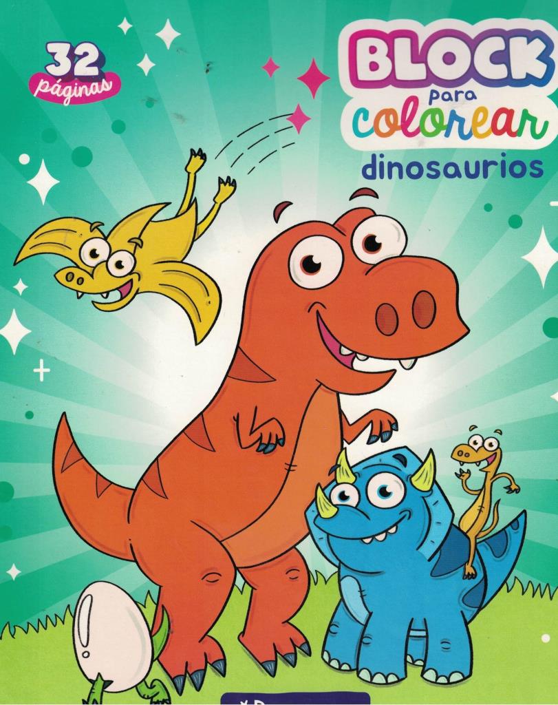 BLOCK PARA COLOREAR - DINOSAURIOS