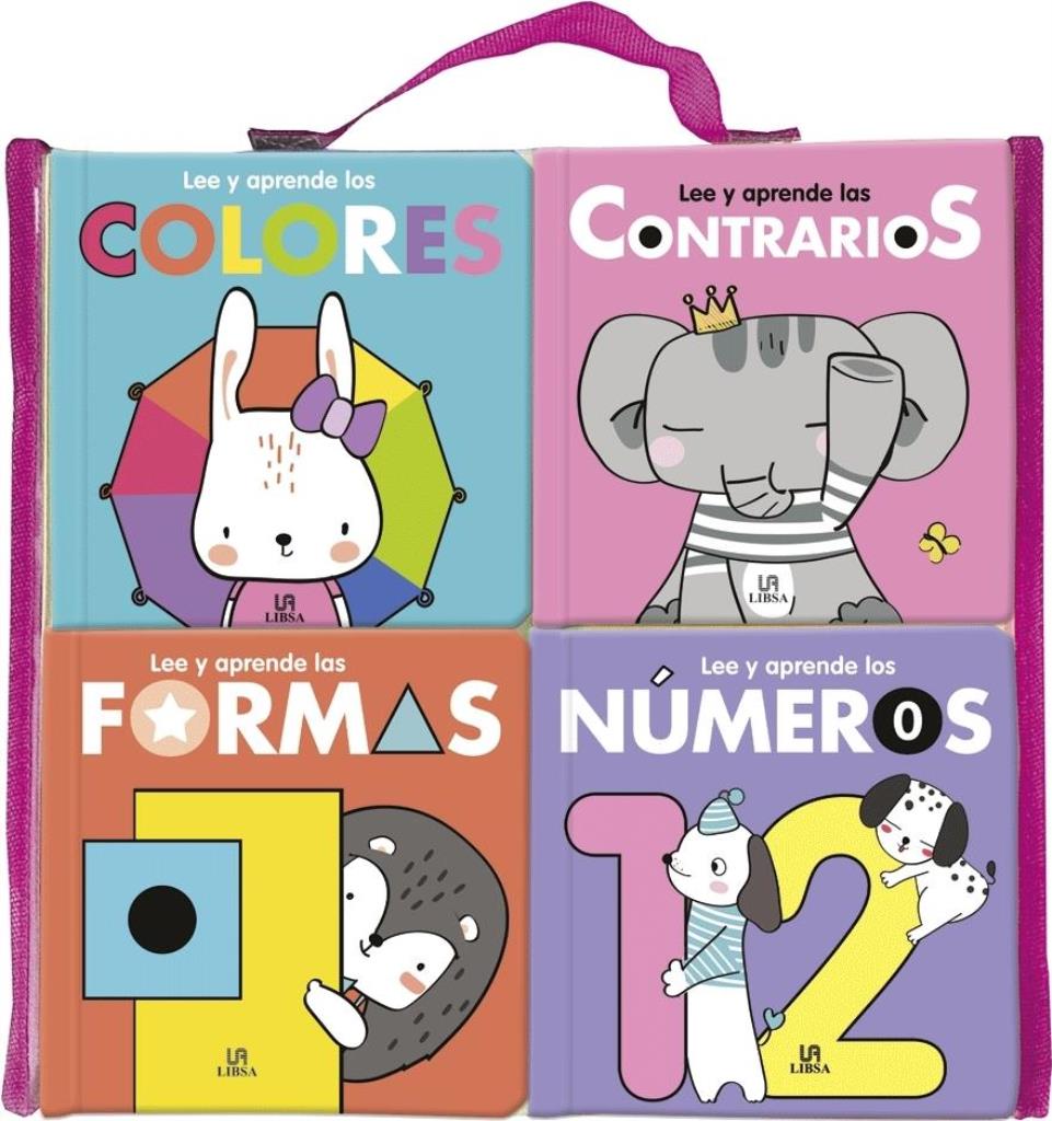PACK LEE Y APRENDE - 4 TITULOS CONTRARIOS, FORMAS, COLORES, NUMEROS