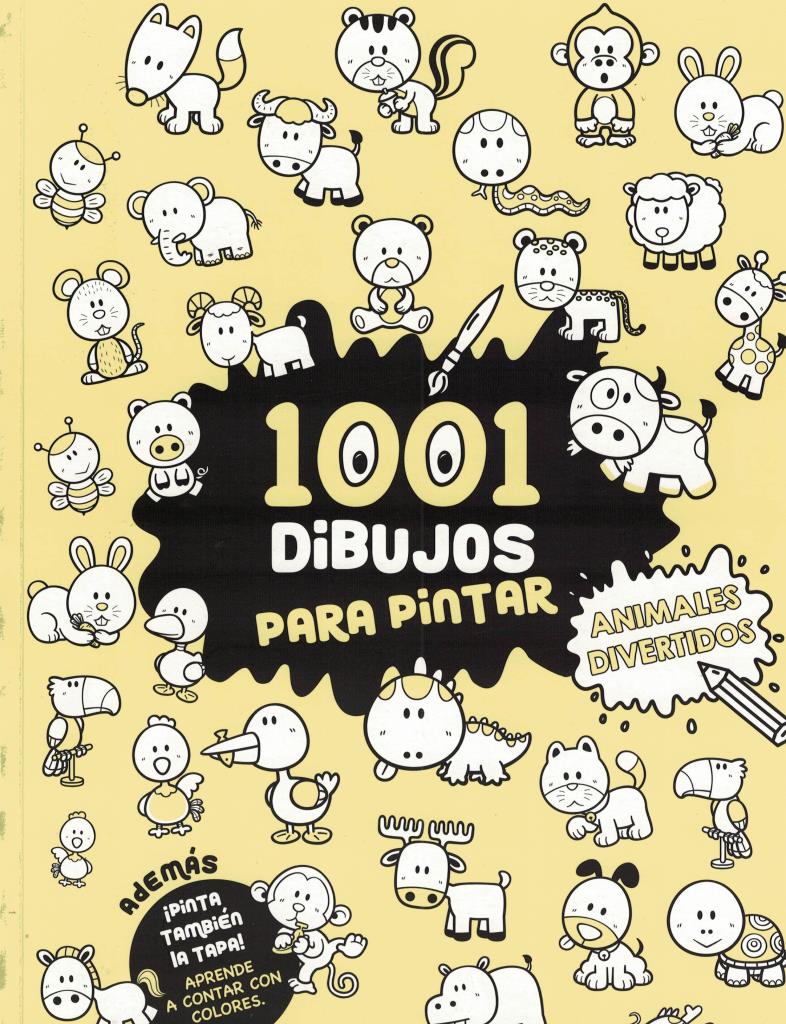 ANIMALES DIVERTIDOS- 1001 DIBUJOS PARA PINTAR