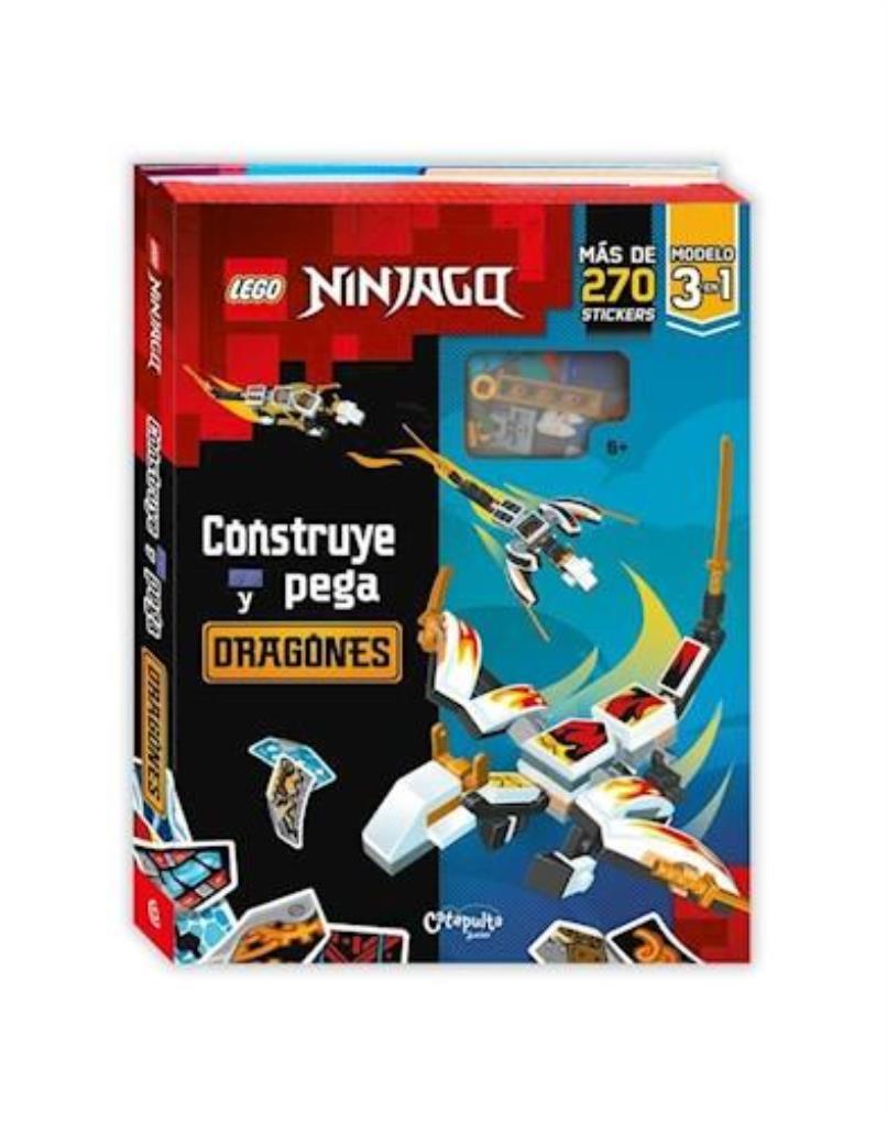 LEGO NINJAGO: CONSTRUYE Y PEGA DRAGONES